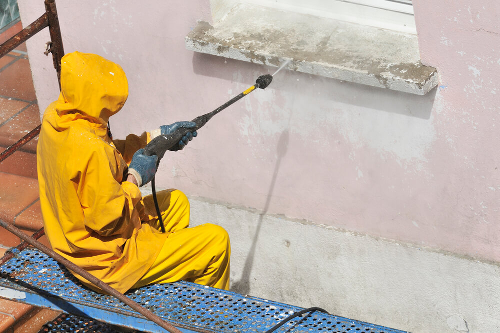 can you power wash stucco